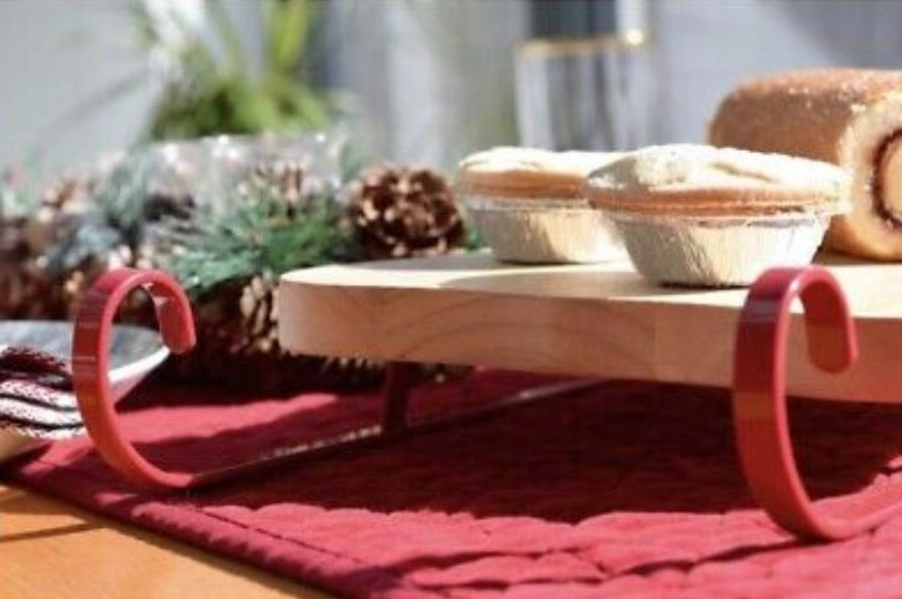 Wooden Sleigh Serving Tray