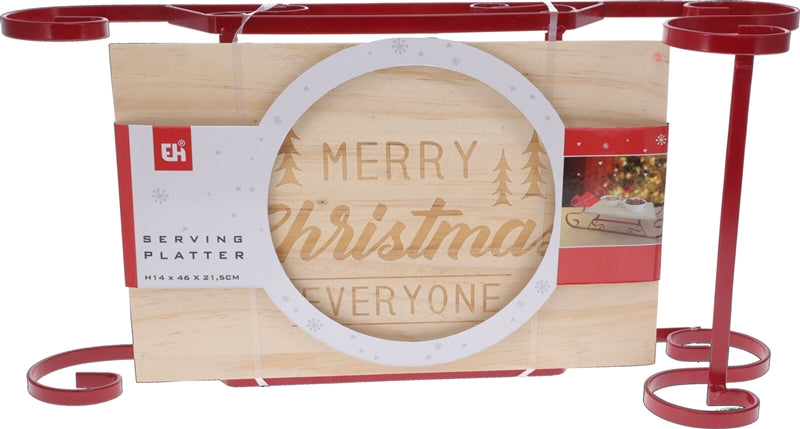 Wooden Sleigh Serving Tray