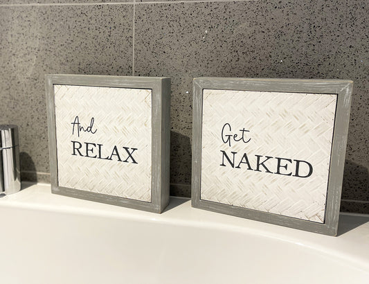 Get Naked and Relax Bathroom Set