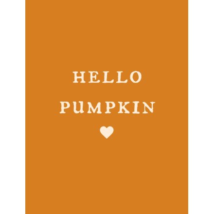 HALLOWEEN HELLO PUMPKIN MINI METAL SIGN