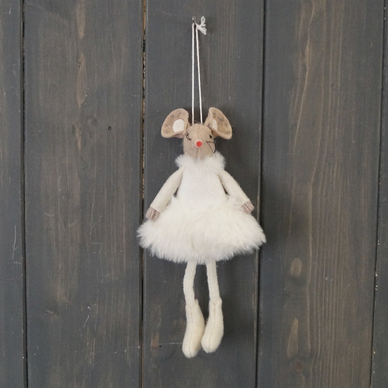 Hanging Christmas Mouse With Skirt