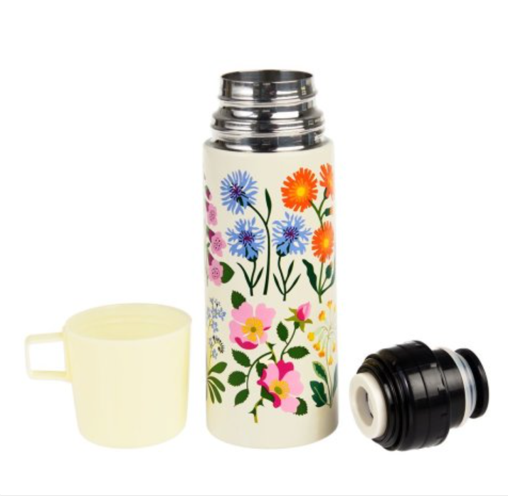 WILD FLOWERS FLASK AND CUP, 20.5CM