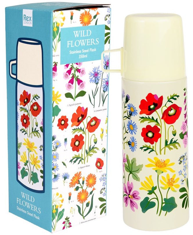 WILD FLOWERS FLASK AND CUP, 20.5CM